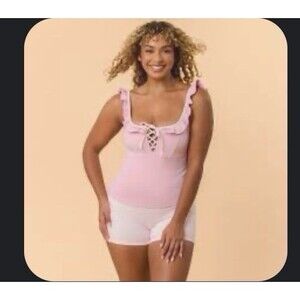 Blogilates Women's Ruffle Tank Top NWT Size Small‎